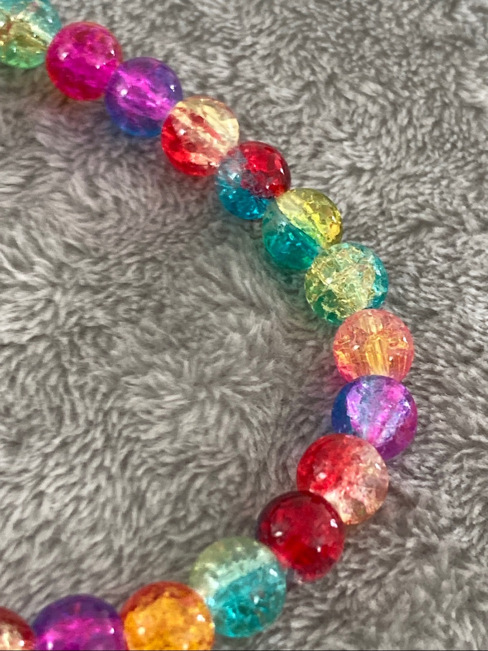 Multi colored glass bead bracelet - Picture 2 of 2